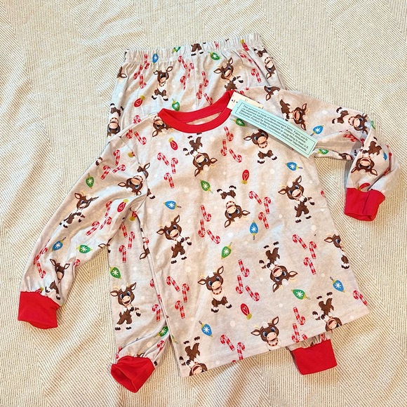 Reindeer In Here Toddler Kid Pajamas Set Sz 4 NWT - Picture 2 of 3